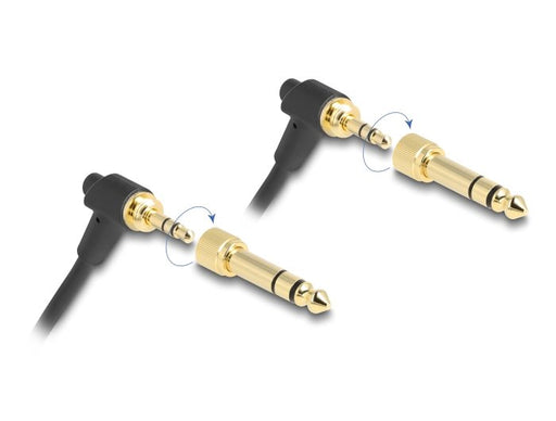EAN 4043619857777 - DeLOCK 85777 cable de audio 0,75 m 3,5mm Negro imagen 2