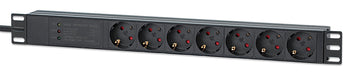 EAN 0766623715140 - Intellinet 715140 unidad de distribución de energía (PDU) 7 salidas AC 1U Negro imagen 1