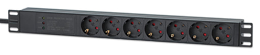 EAN 0766623715140 - Intellinet 715140 unidad de distribución de energía (PDU) 7 salidas AC 1U Negro imagen 1
