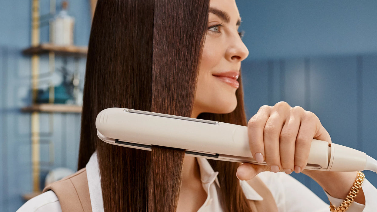 EAN 8720689002134 - Philips 8000 series BHS838/00 Utensilio de peinado Plancha de pelo Caliente Beige 1800 W 2 m imagen 6