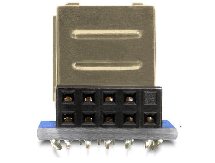 EAN 4043619418251 - DeLOCK 1 x 9-pin 2.54 mm/2 x USB 2.0-A Negro, Azul, Plata imagen 2
