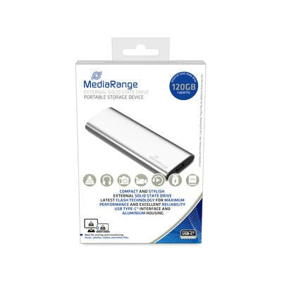EAN 4260664870470 - MediaRange MR1100 unidad externa de estado sólido 120 GB USB Tipo C 3.2 Gen 2 (3.1 Gen 2) Plata imagen 1