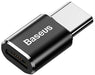 EAN 6953156263529 - Baseus ABMU24ABK cambiador de género para cable microUSB Type-C Negro, Plata imagen 3