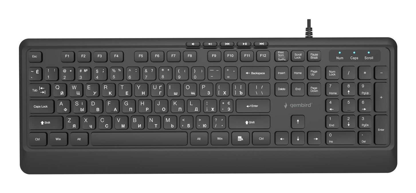 EAN 8716309137119 - Gembird KB-MCH-05-CYRL teclado Universal USB QWERTY Internacional de EE.UU., Ucranio, Ruso Negro imagen 2