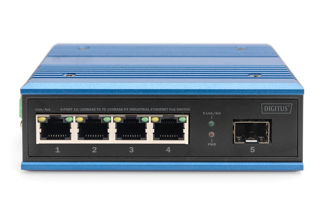 EAN 4016032485483 - Digitus DN-651131 switch No administrado Fast Ethernet (10/100) Energía sobre Ethernet (PoE) Negro, Azul imagen 2