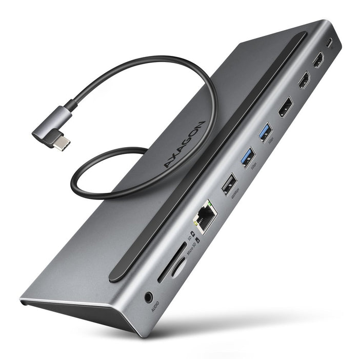 EAN 8595247907608 - Axagon HMC-4KX3 base para portátil y replicador de puertos Alámbrico USB 3.2 Gen 1 (3.1 Gen 1) Type-C Gri imagen 1