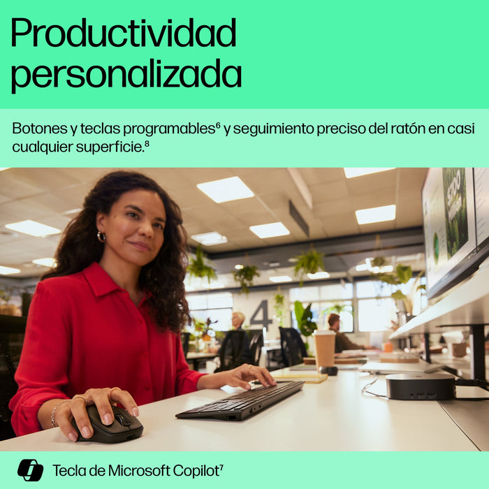 EAN 0198122955312 - HP 725 Multi-Device Rechargeable Wireless Keyboard and Mouse Combo teclado Ratón incluido Oficina RF Wire imagen 2