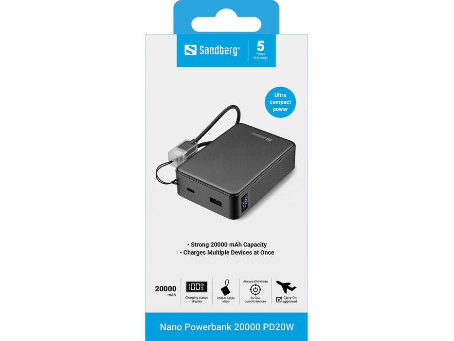 EAN 5705730421402 - Sandberg 421-40 batería externa Ión de litio 20000 mAh Negro imagen 4