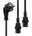 EAN 5705965856338 - Microconnect PE011318 cable de transmisión Negro 1,8 m Enchufe tipo F Acoplador C13 2 x imagen 1