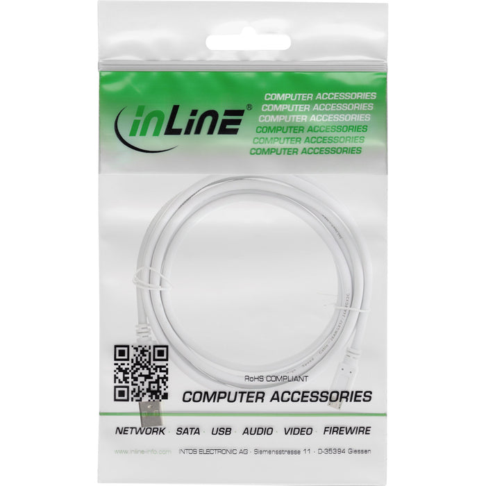EAN 4043718205103 - InLine 31720W cable USB USB 2.0 2 m USB A Micro-USB B Blanco imagen 2