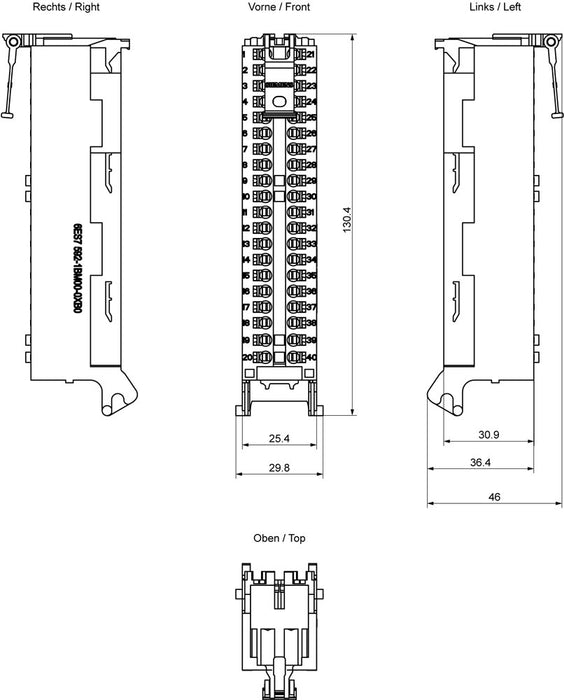EAN 4025515080992 - Siemens 6ES7592-1BM00-0XB0 6ES75921BM000XB0 SPS-Stecker imagen 2