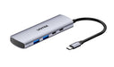 EAN 4894160057471 - UNITEK uHUB Q4 USB 3.2 Gen 1 (3.1 Gen 1) Type-C 10000 Mbit/s Gris imagen 3