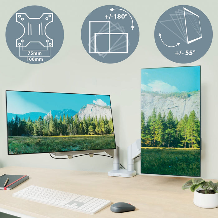 EAN 4002432134670 - Leitz 65370085 soporte para monitor 81,3 cm (32") Escritorio Gris imagen 6