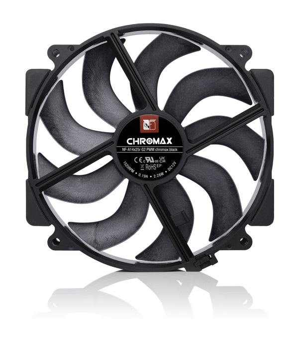 EAN 9010018100747 - Noctua NF-A14X25R G2 PWM CH.BK Carcasa del ordenador Ventilador 14 cm Negro 1 pieza(s) imagen 3