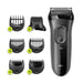 EAN 8006540835265 - Braun Series 3 3000BT Máquina de afeitar de láminas Recortadora Gris imagen 1