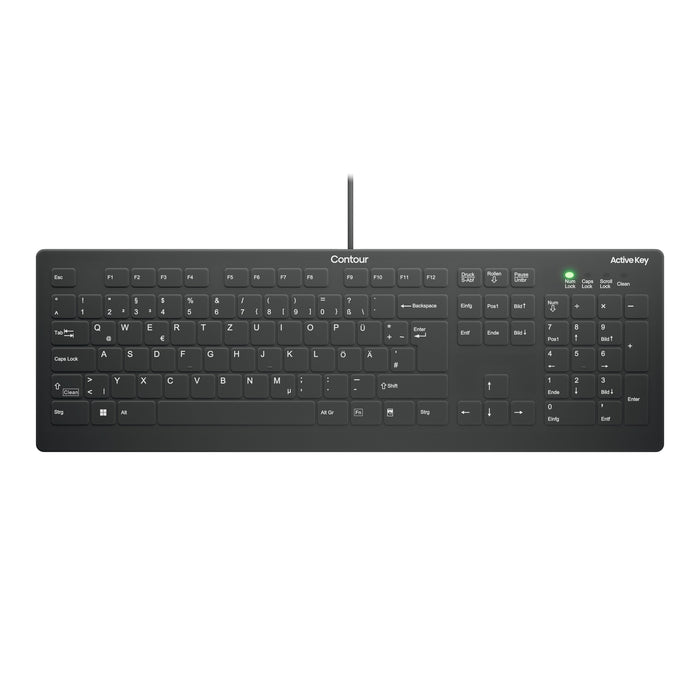 EAN 7061111384628 - Contour Design Active Key AK-C8112 teclado Médico USB QWERTZ Alemán Negro, Blanco imagen 1