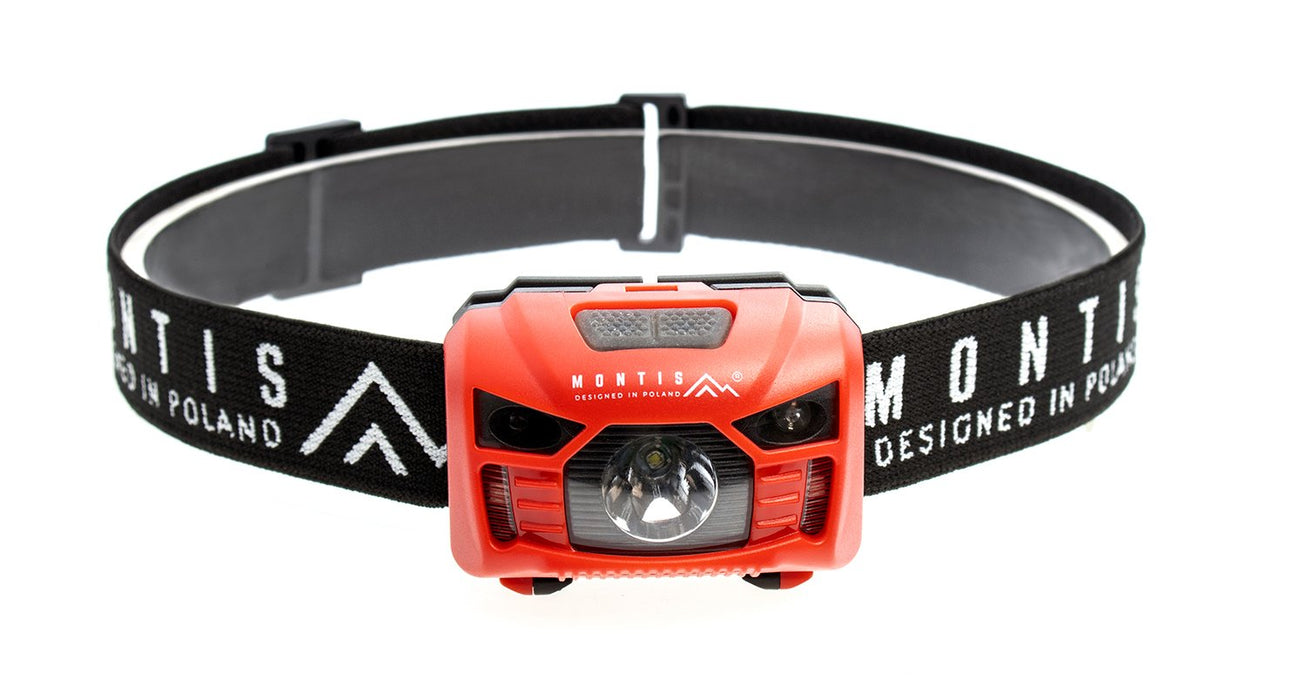 EAN 5901811403521 - Montis Bateryjna latarka nagłowna z sensorem MT002 Rojo, Negro Linterna con cinta para cabeza LED imagen 1