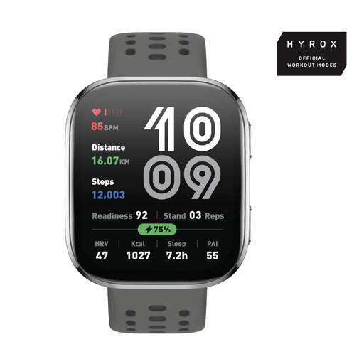 EAN 6970100377989 - Amazfit Bip 6 Charcoal 5 cm (1.97") AMOLED Digital 390 x 450 Pixeles Pantalla táctil Plata GPS (satélite) imagen 1