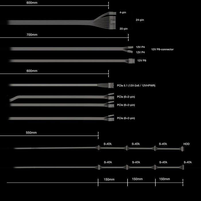 EAN 4260052191385 - be quiet! POWER ZONE 2 1000W unidad de fuente de alimentación 20+4 pin ATX ATX Negro imagen 7