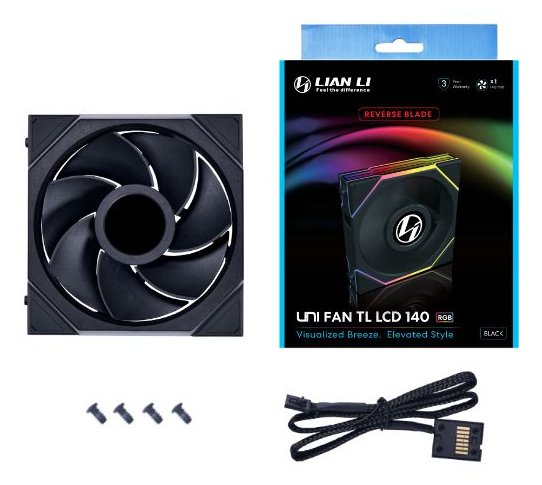 EAN 4718466017543 - Lian Li Uni Fan TL LCD Carcasa del ordenador, Procesador Ventilador 14 cm Negro 1 pieza(s) imagen 4