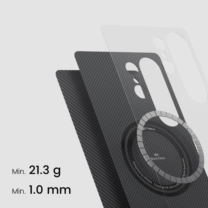 EAN 0749355417407 - Pitaka KS2501 funda para teléfono móvil 15,8 cm (6.2") Gris, Negro imagen 3