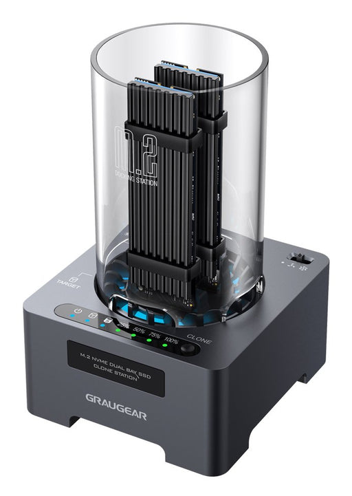 EAN 4260746550986 - GRAUGEAR G-M2DK-CL-20G base de conexión para disco duro USB 3.2 Gen 2x2 Type-C Negro imagen 1