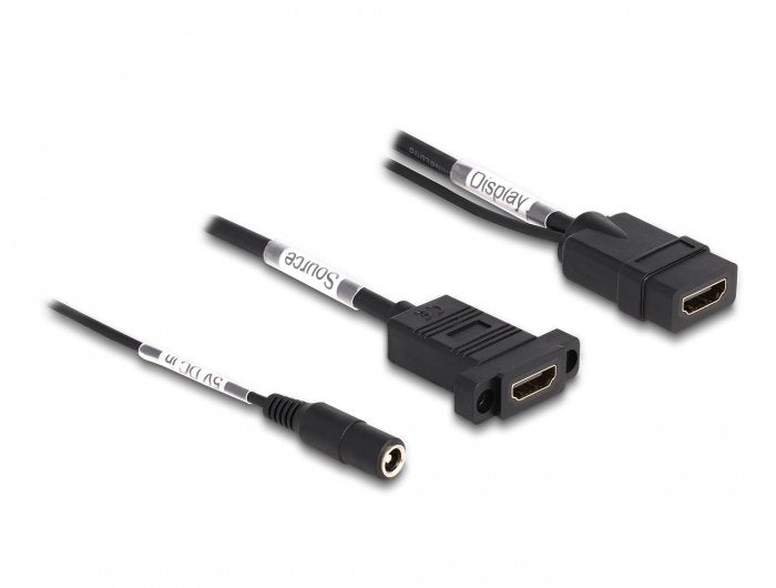 EAN 4043619870387 - DeLOCK 87038 cambiador de género para cable HDMI, DC Negro imagen 2