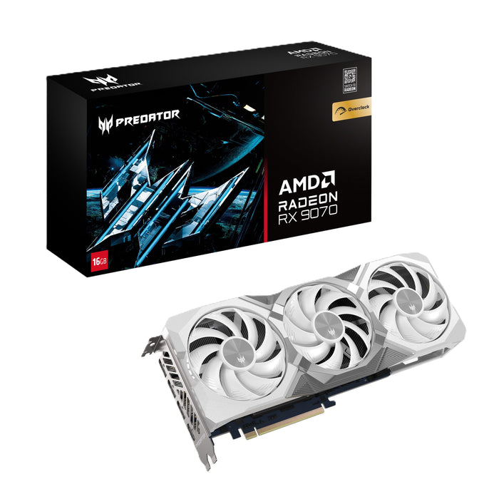 EAN 4711474726476 - Acer Predator BiFrost Radeon RX 9070 OC 16GB White edition AMD GDDR6 imagen 1