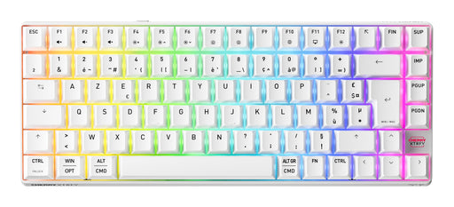 EAN 4025112121333 - CHERRY XTRFY K33 Compact Wireless teclado Juego USB + RF Wireless + Bluetooth AZERTY Francés Blanco imagen 1