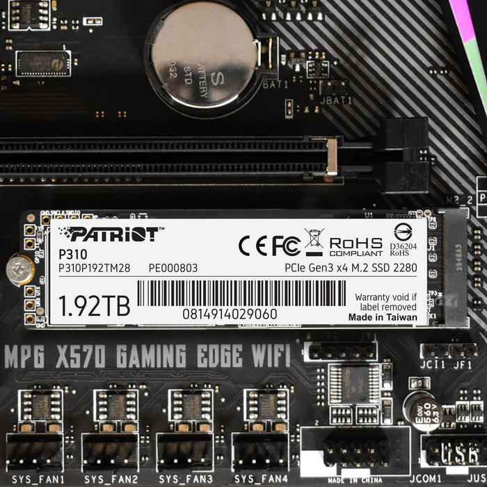 EAN 814914029060 - Patriot Memory P310 1,92 TB M.2 PCI Express 3.0 NVMe imagen 6
