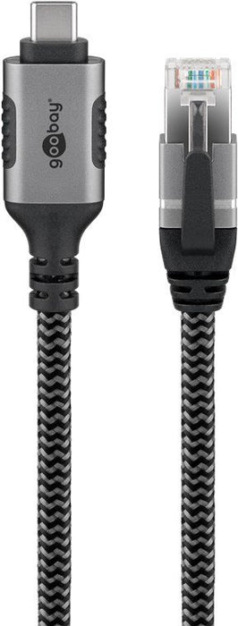 EAN 4040849707544 - Goobay 70754 cambiador de género para cable USB C RJ-45 Negro, Plata imagen 2