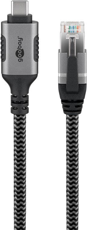 EAN 4040849707551 - Goobay 70755 cambiador de género para cable USB C RJ-45 Negro, Plata imagen 2
