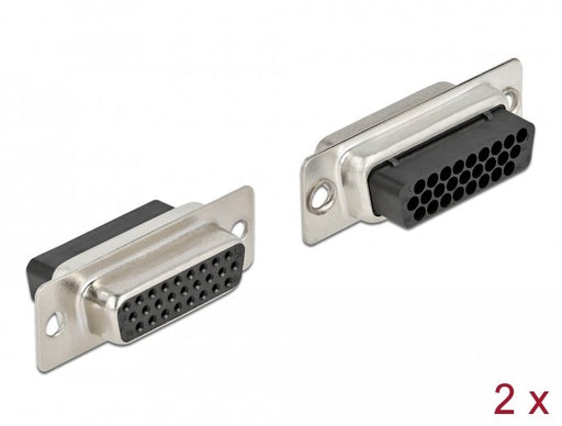 EAN 4043619667246 - DeLOCK 66724 conector D-Sub HD 26 pin Negro, Plata imagen 1