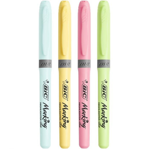 EAN 3086123538474 - BIC Highlighter Grip Pastel marcador 4 pieza(s) Punta de cincel Azul, Verde, Rosa, Amarillo imagen 2