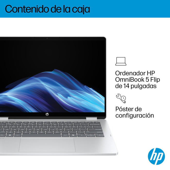 EAN 199251190070 - HP OmniBook 5 Flip 14-fp0020ns Intel® Core™ i5 i5-1334U Híbrido (2-en-1) 35,6 cm (14") Pantalla táctil 2K  imagen 5