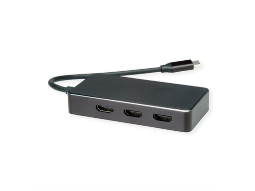 EAN 7630049632400 - VALUE 12.99.1031 adaptador de cable de vídeo 0,19 m USB Tipo C 3 x HDMI Negro imagen 1