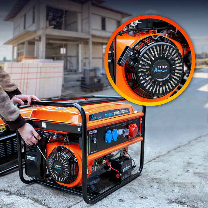 EAN 5905090330714 - Extralink EX.30714 motor-generador 7000 W 25 L Gasolina Negro, Naranja imagen 14