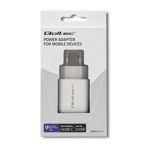 EAN 5901878517148 - Qoltec 51714 adaptador e inversor de corriente Interior 18 W Blanco imagen 2
