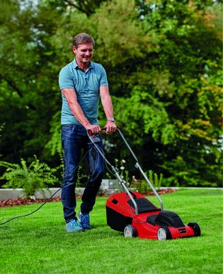 EAN 4006825646498 - Einhell GC-EM 1032 Cortacésped de empuje a gasolina Corriente alterna Negro, Rojo imagen 2