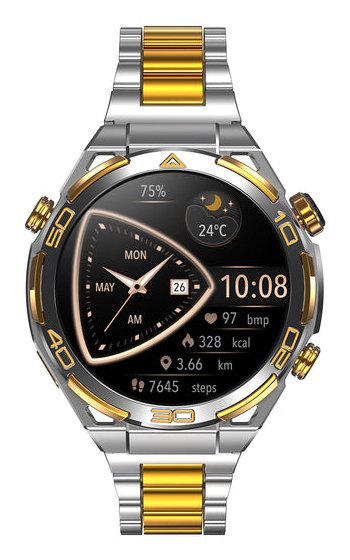 EAN 6931548325802 - Blackview W90 Pro 3,63 cm (1.43") AMOLED 48.6 mm Digital 466 x 466 Pixeles Pantalla táctil Oro, Plata GPS imagen 2