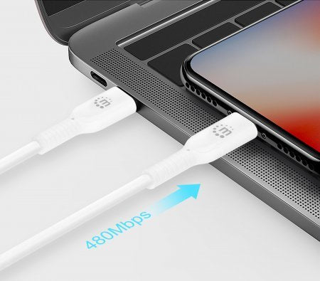 EAN 0766623394529 - Manhattan 394529 cable de teléfono móvil Blanco 2 m USB C Lightning imagen 5