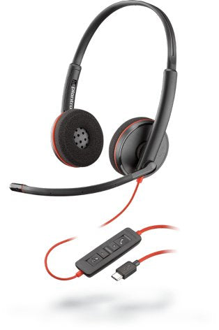 EAN 0017229165878 - Poly Blackwire C3220 Auriculares Alámbrico Diadema Llamadas/Música USB Tipo C Negro, Rojo imagen 1