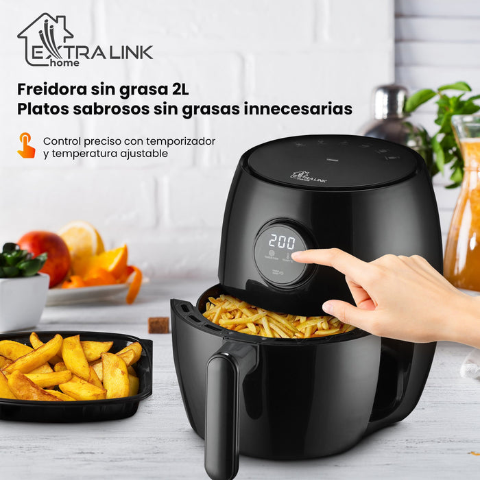 EAN 5906168633218 - Extralink HOME AIR FRYER 2L EU SJ-200 freidora Sencillo Independiente 1000 W Freidora de aire caliente Ne imagen 21