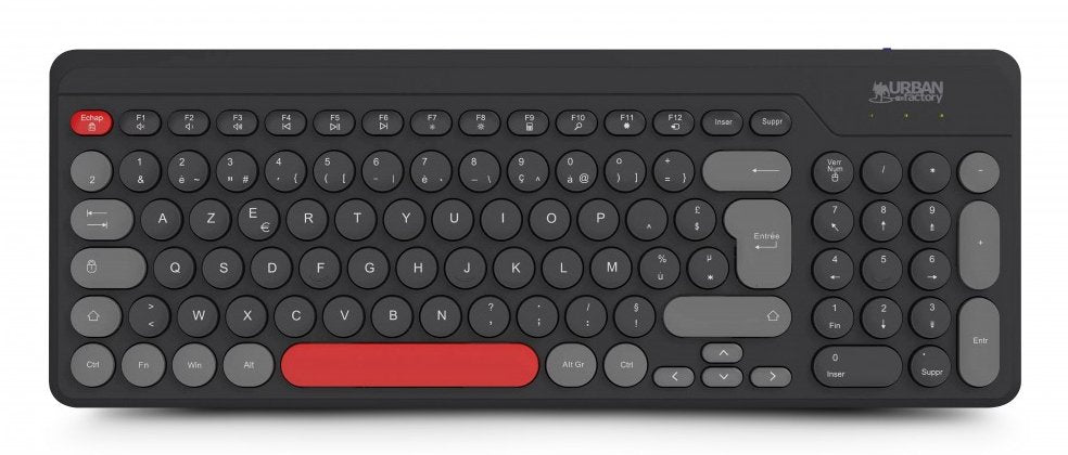 EAN 3760170883113 - Urban Factory OWC24UF teclado Universal RF inalámbrico AZERTY Francés Negro, Gris, Rojo imagen 2