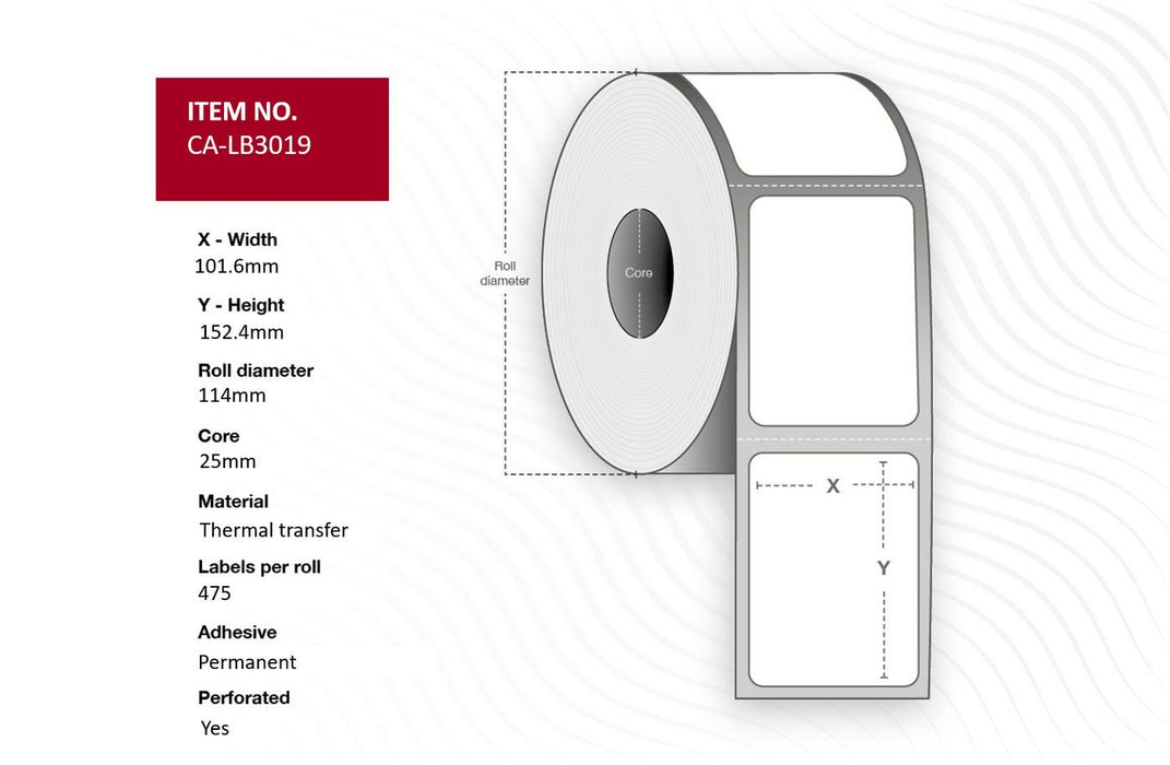 EAN 5706998986061 - Capture CA-LB3019 etiqueta de impresora Blanco imagen 1