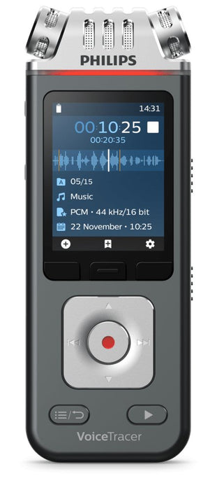 EAN 0855971006519 - Philips Voice Tracer DVT7110/00 dictáfono Tarjeta flash Antracita, Cromo imagen 1