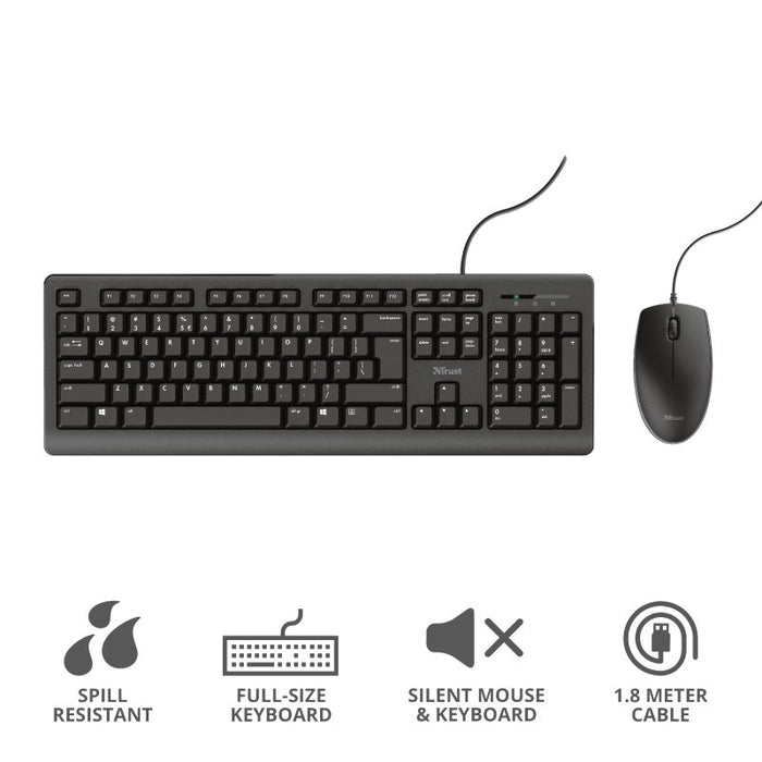 EAN 8713439239737 - Trust Primo teclado Ratón incluido Oficina USB Alemán Negro imagen 2