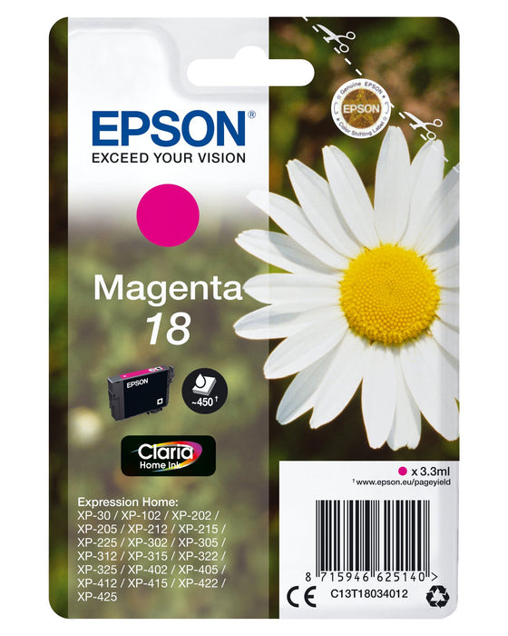 EAN 5057454494188 - Epson Daisy C13T18034012 cartucho de tinta 1 pieza(s) Original Rendimiento estándar imagen 1