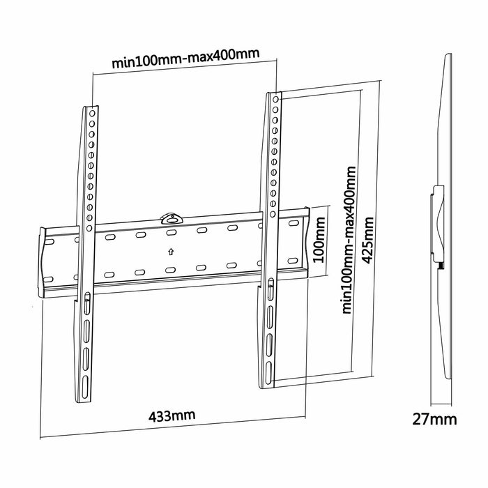 EAN 8436574703290 - AISENS WT55F-013 soporte para TV 139,7 cm (55") Negro imagen 4