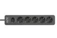 EAN 0731304347033 - APC PME5B-GR limitador de tensión Negro 5 salidas AC 230 V 1,5 m imagen 2